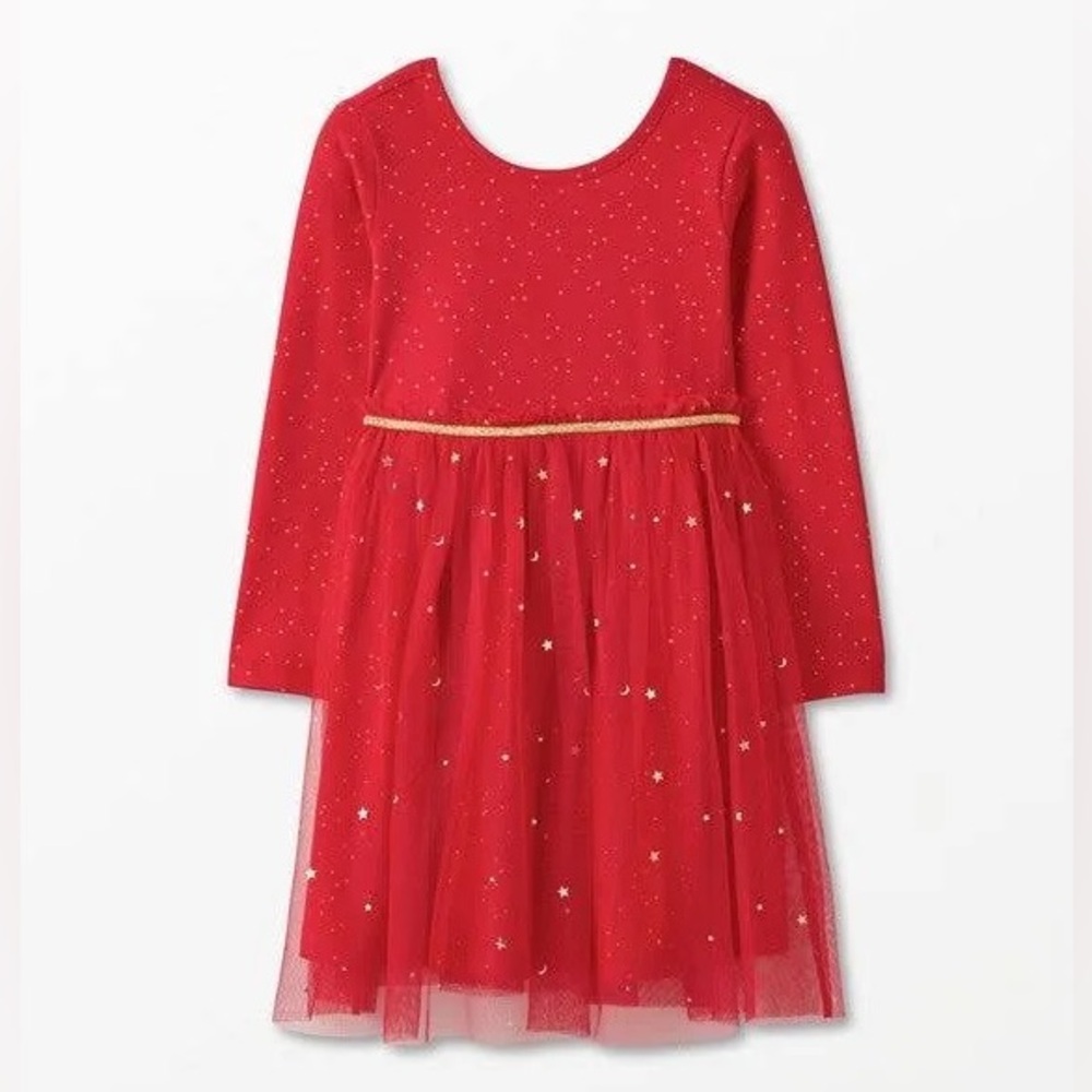 Hanna Andersson Red Super Soft Shimmer Skater Dress Size 2T